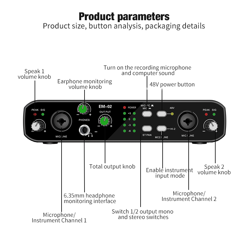 Audio Interface With Microphon - Condenser Microphone Kit recension och pris