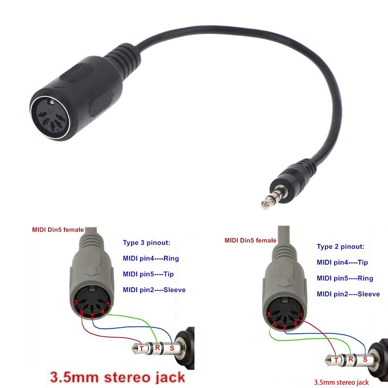 [New] MIDI Din 5 To 3.5mm TRS  - Trs Cable recension och pris