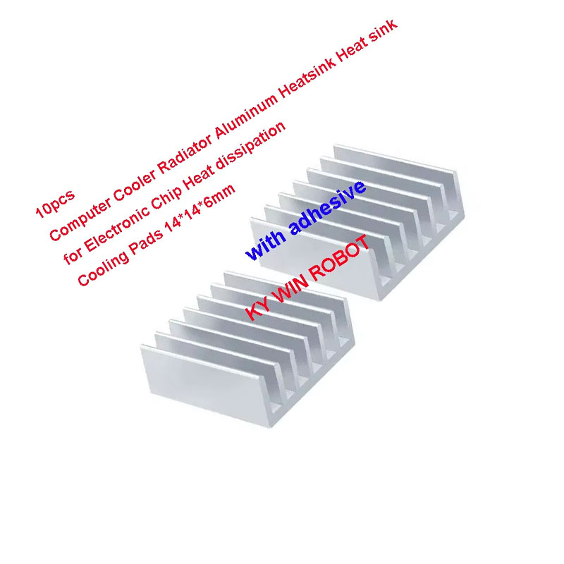 10Pcs Mini Adhesive Aluminum R - Heatsink Aluminum recension och pris