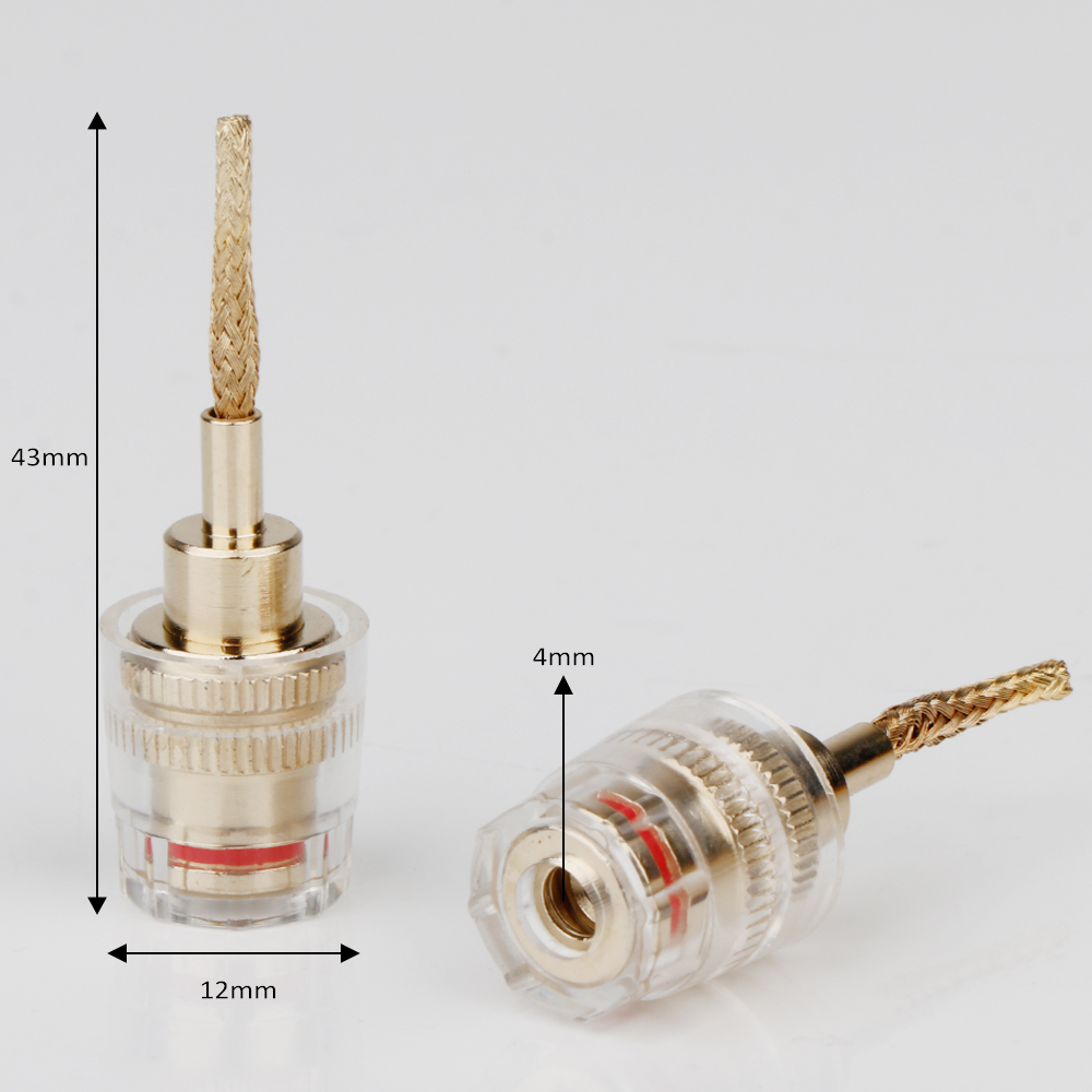 Hi-End 2mm Pin to 4mm Banana P - Diy Speaker recension och pris