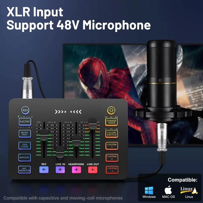 ZX230 Live Stream Sound Card C - Condenser Microphone Kit recension och pris