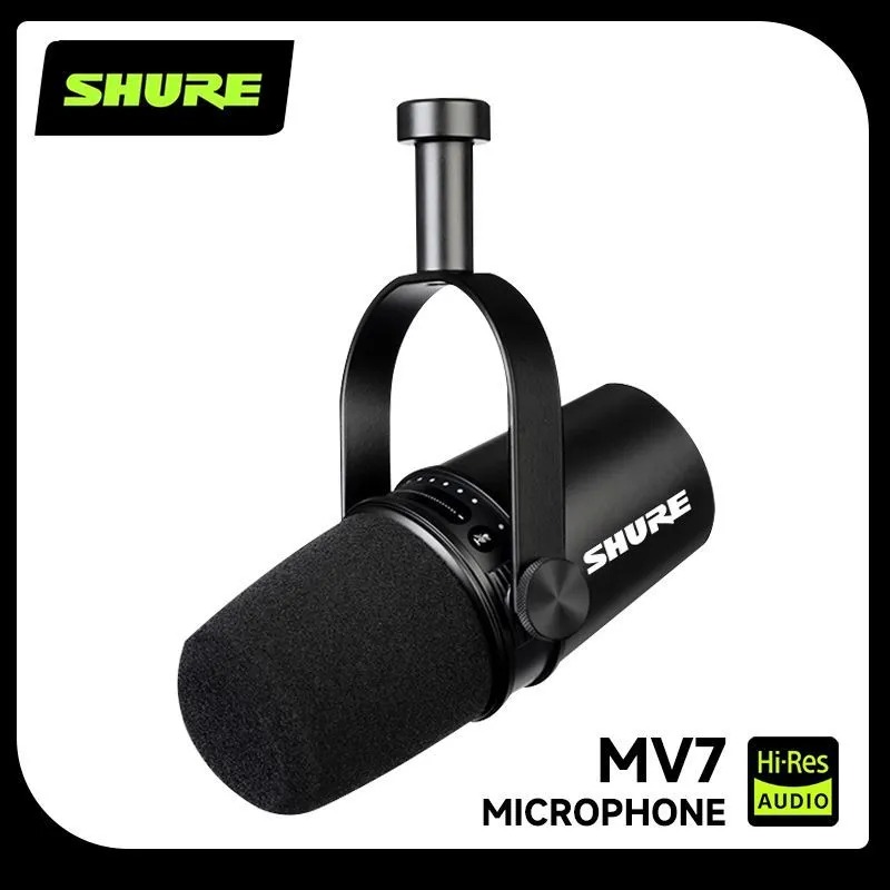 Shure MV7 Hybrid USB/XLR Dynam - Usb Sound Card recension och pris