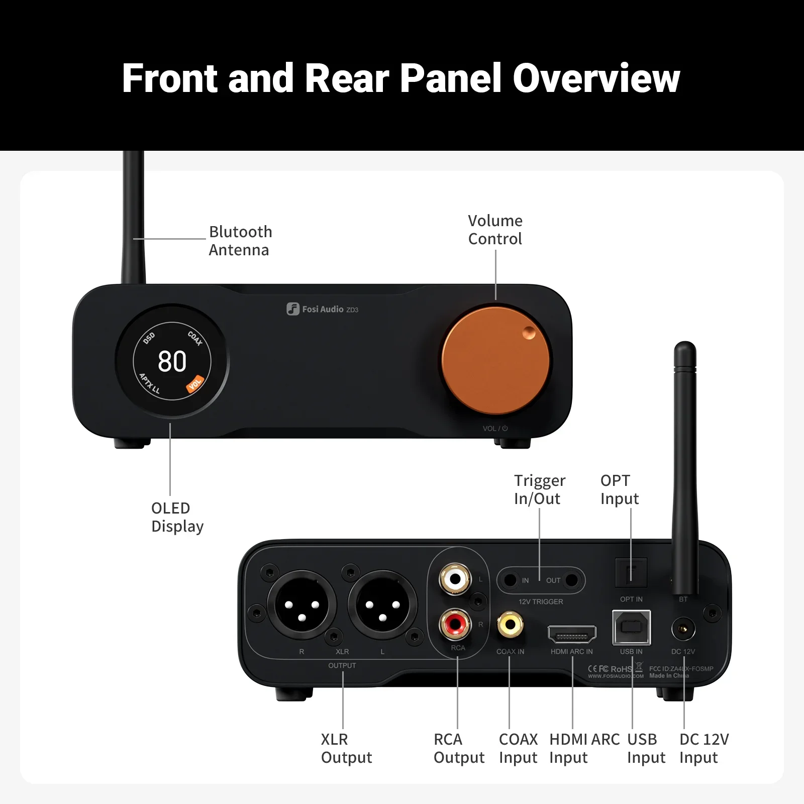 Fosi Audio ZD3 Blue Fully Bala - Audio Dac recension och pris