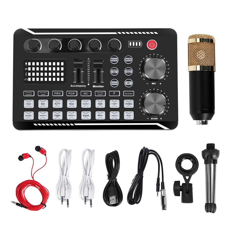 F998 Sound Card Kit,BM-800 Mic - Condenser Microphone Kit recension och pris