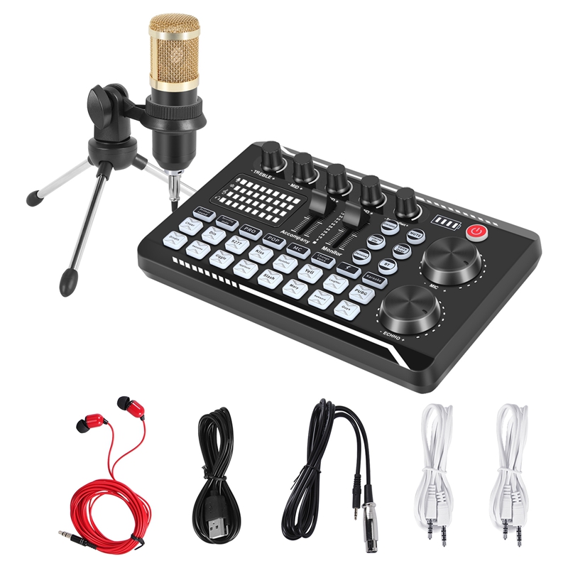 F998 Sound Card Kit,BM-800 Mic - Condenser Microphone Kit recension och pris