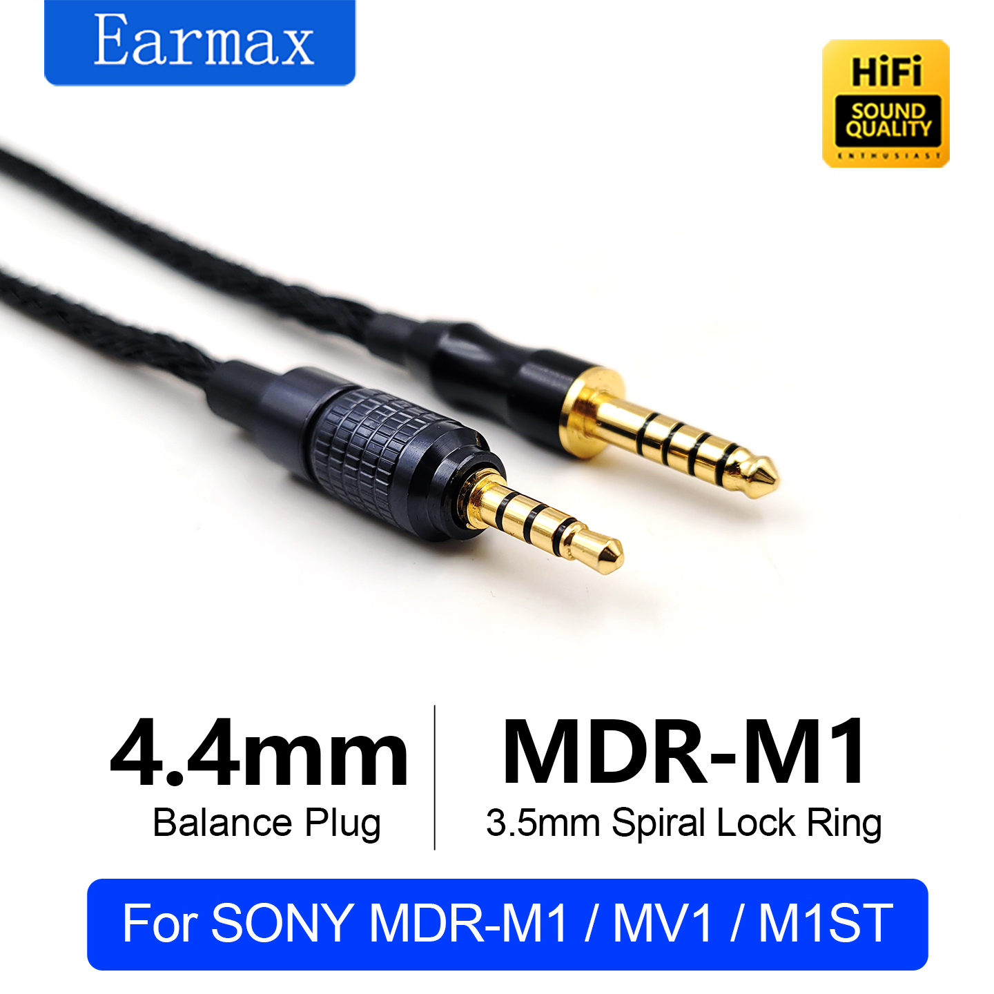 For SONY MDR-M1 MV1 M1ST 4.4mm - Rca Cable recension och pris