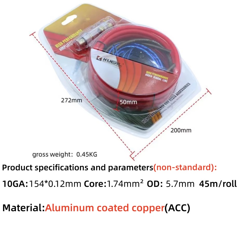 1200W Car Audio Wiring Kit 10G - Audio Jumper Wire recension och pris