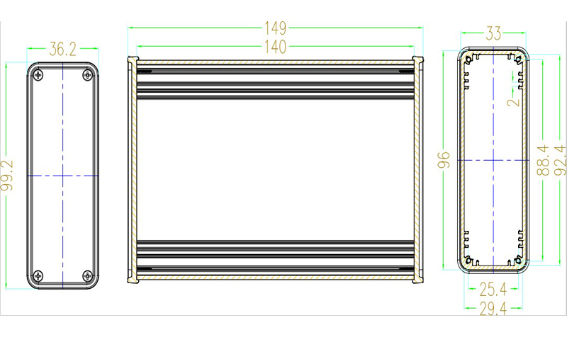 Aluminium Box Housing Case for - Speaker Enclosure recension och pris